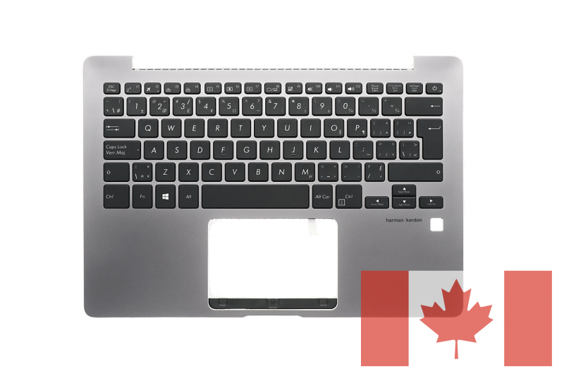 Clavier Asus ZenBook gris rétroéclairé QWERTY