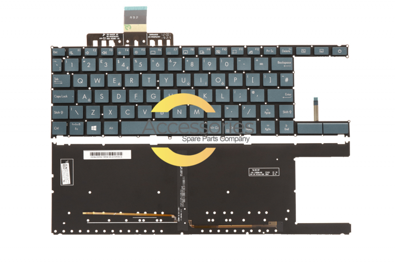 Clavier bleu rétroéclairé anglais Pro Duo Asus