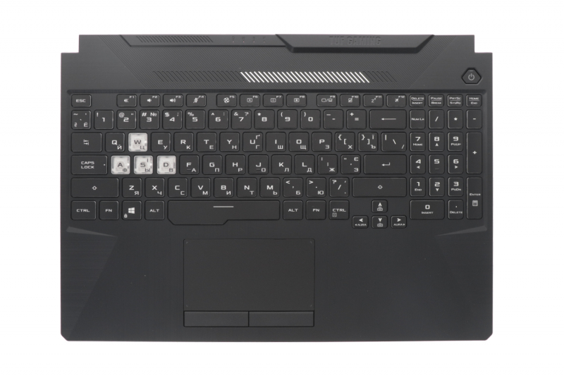 Clavier noir rétroéclairé ukrainien TUF Gaming Asus