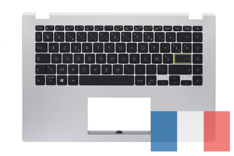 Clavier argenté Asus AZERTY de rechange