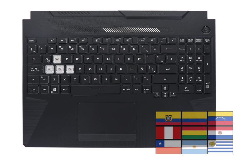 Clavier TUF Gaming Asus latino américain backlit