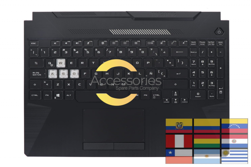 Asus Black backlit Latin America keyboard