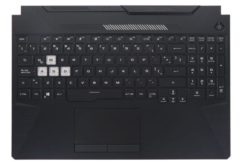 Clavier noir Asus TUF Gaming latino américain rétroéclairé