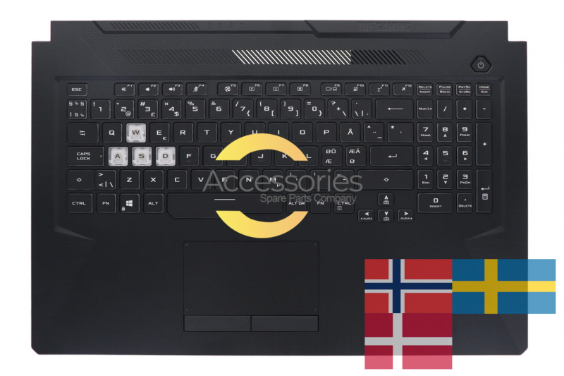 Clavier noir rétroéclairé scandinave TUF Gaming Asus