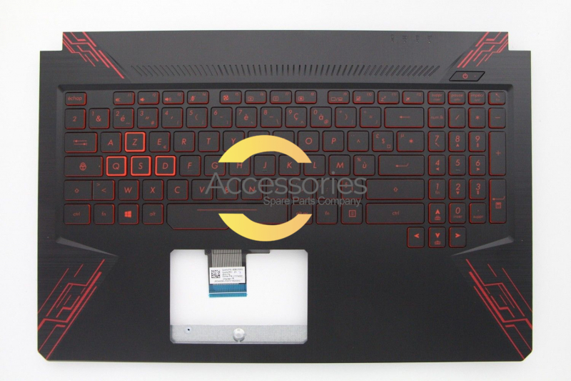 Clavier français noir et rouge rétroéclairé Asus