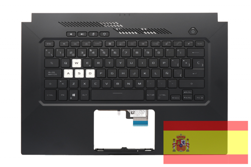 Clavier Asus TUF Dash Rétroéclairé Noir Espagnol