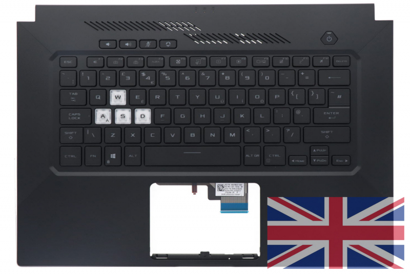Clavier noir rétroéclairé anglais TUF Dash Asus
