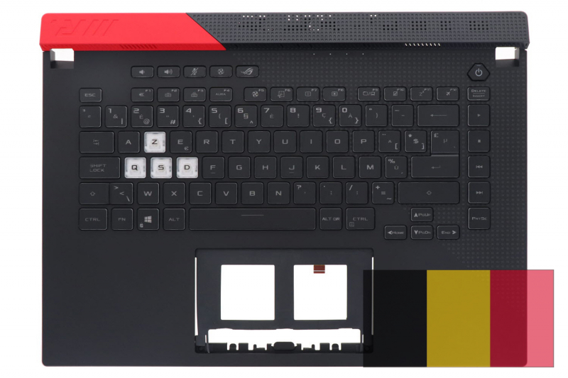 Clavier noir rétroéclairé belge ROG Asus ROG Strix