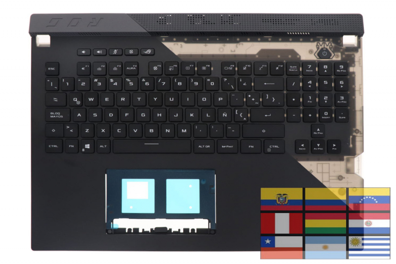Clavier noir Asus ROG Strix latino américain rétroéclairé
