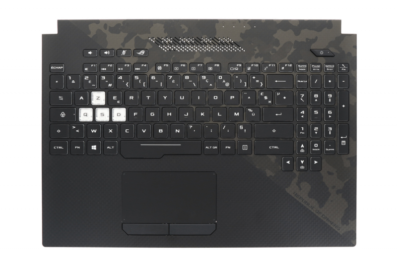 Clavier Gaming de rechange noir rétroéclairé Asus