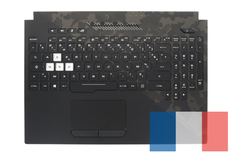 Clavier Gaming de rechange noir rétroéclairé Asus