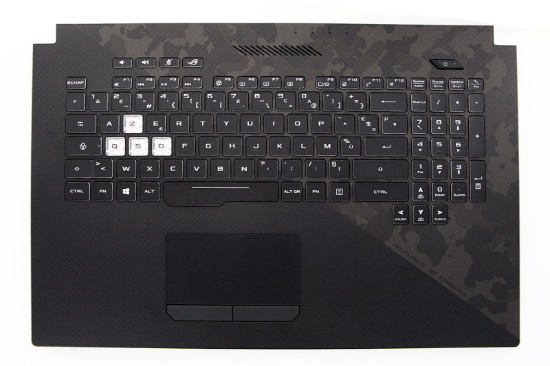 Clavier noir rétroéclairé de rechange Asus