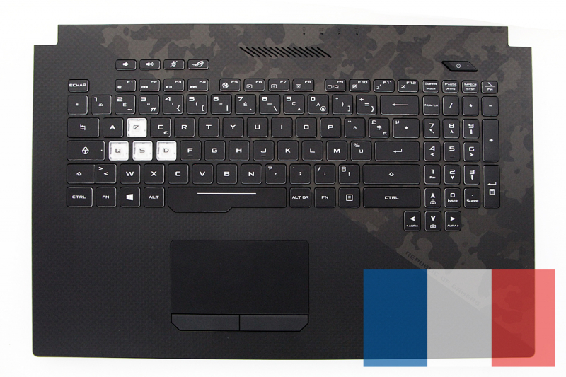 Clavier noir rétroéclairé de rechange Asus