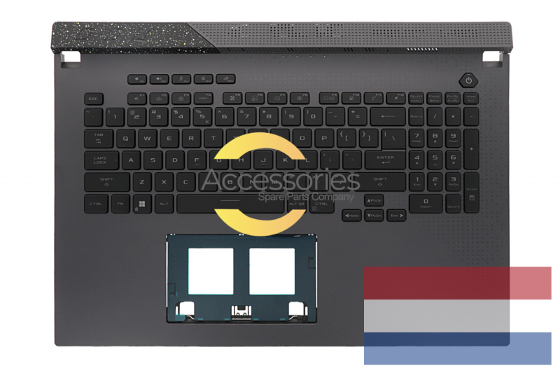 Clavier gris rétroéclairé hollandais Asus