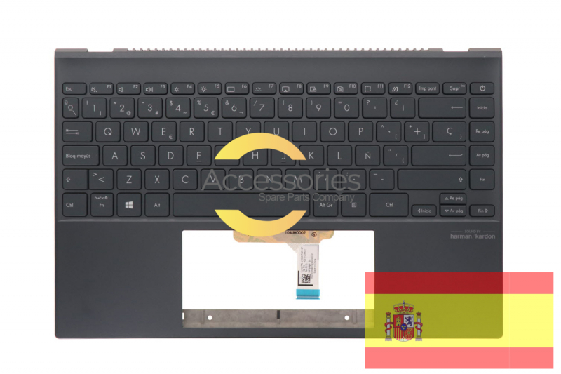 Asus grey backlit Spanish keyboard