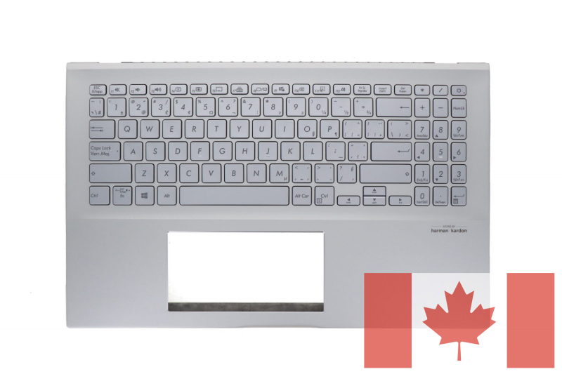 Clavier VivoBook argenté canadien rétroéclairé