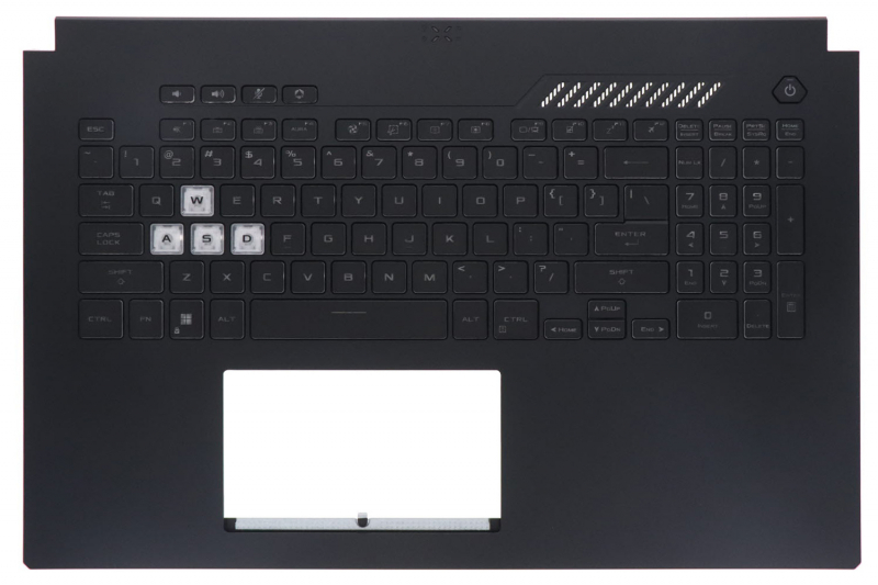 Clavier noir rétroéclairé américain TUF Gaming A17 Asus