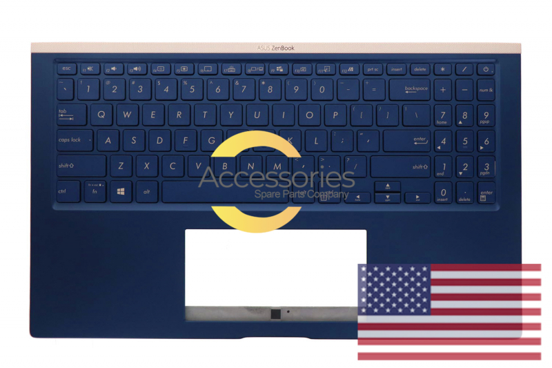 Module Complet Clavier Américain Bleu Rétroéclairé pour Asus