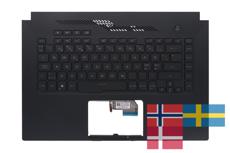 Clavier noir rétroéclairé scandinave Asus ROG Zephyrus