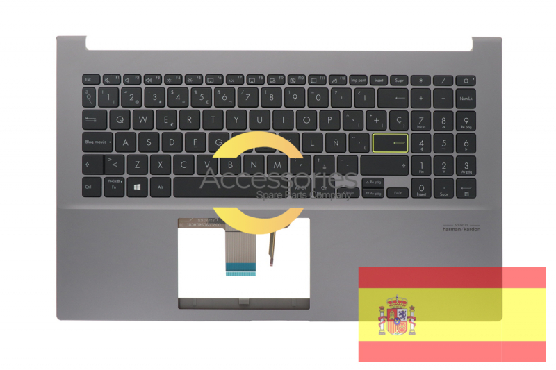 Asus Grey backlit Spanish keyboard