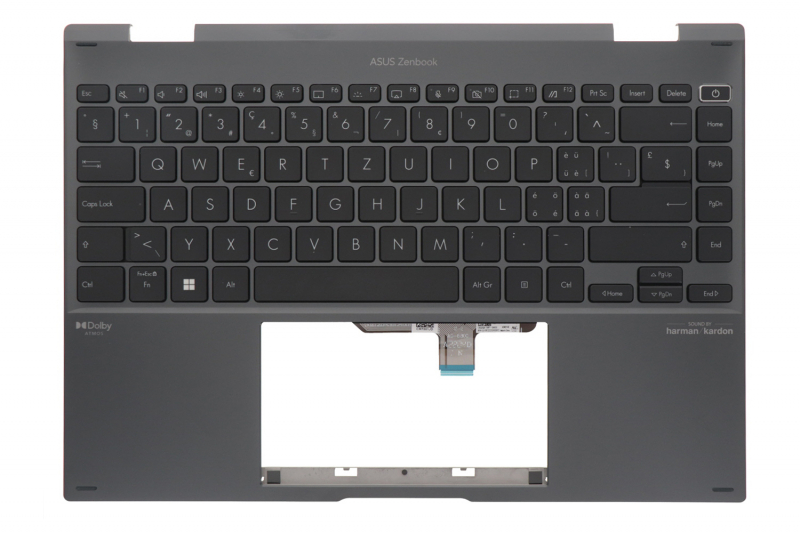 Clavier suisse gris Asus ZenBook QWERTZ rétroéclairé