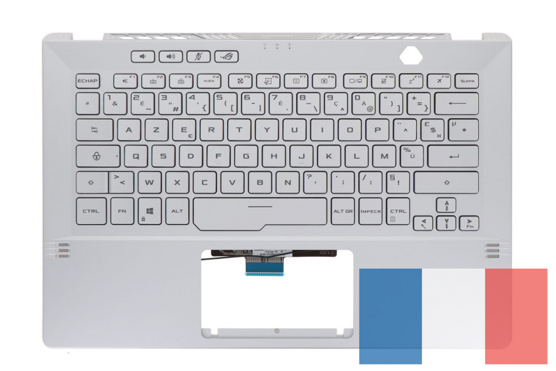 Clavier argenté rétroéclairé Asus ROG Zephyrus
