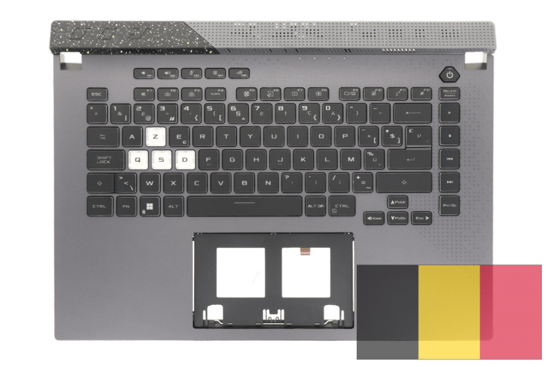 Clavier belge ROG Strix G15 gris rétroéclairé