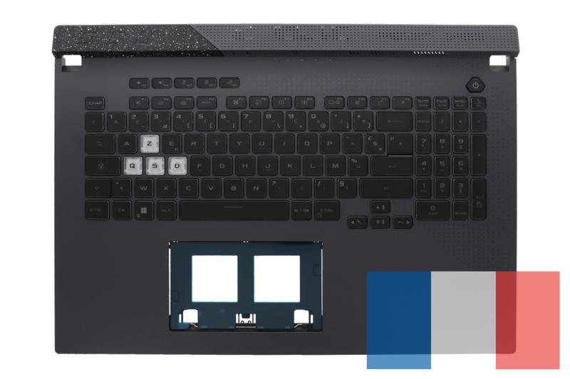 Clavier gris rétroéclairé Asus de rechange