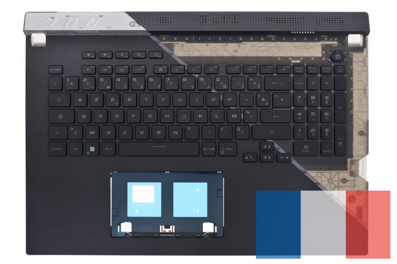 Clavier noir français rétroéclairé Asus ROG Strix Scar 17