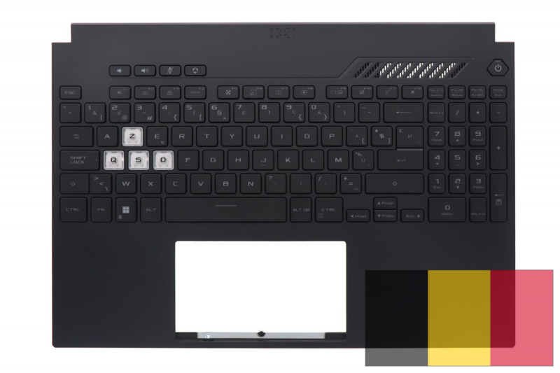 Clavier noir rétroéclairé belge TUF Dash  Asus
