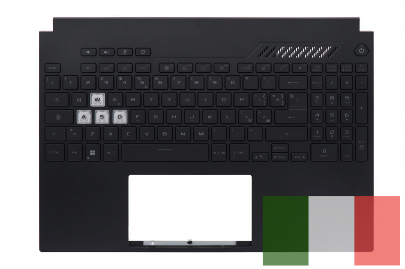 Asus TUF Dash F15 italien QWERTY rétroéclairé