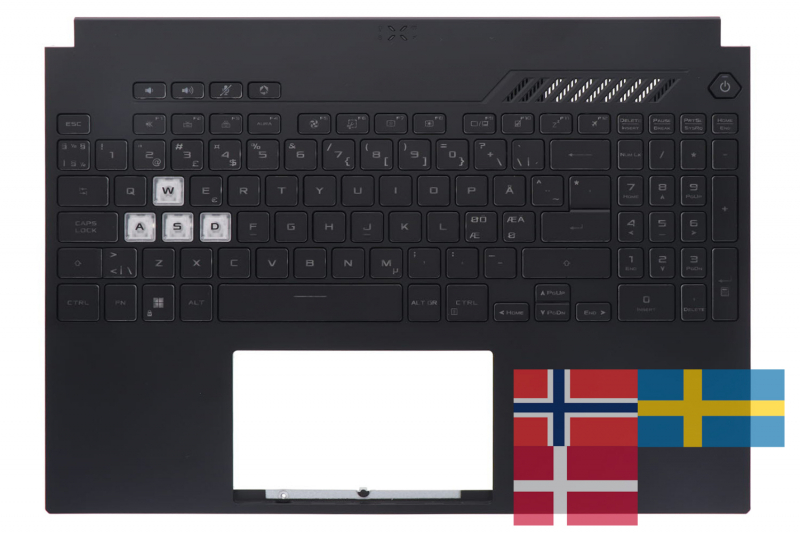 Clavier TUF Gaming Asus noir nordique backlight