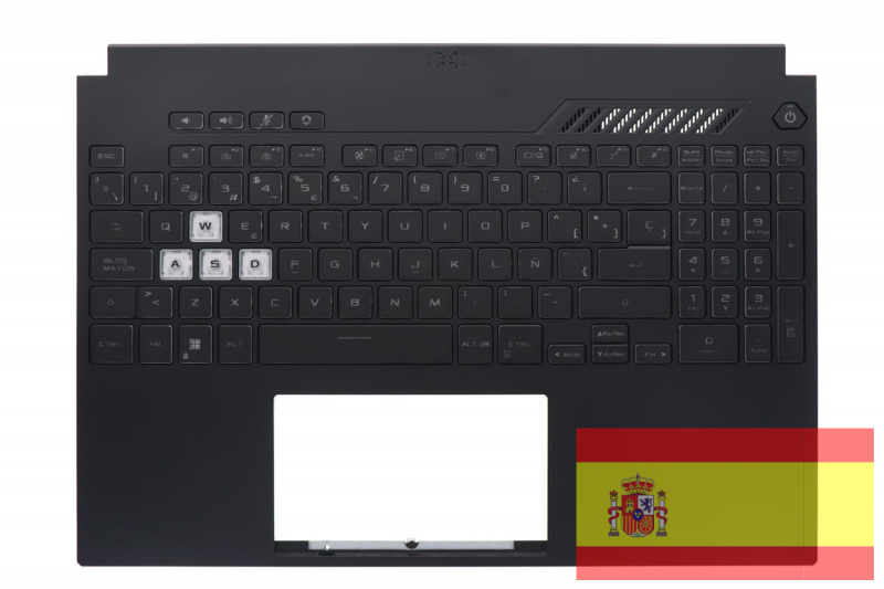 Clavier Espagnol Asus TUF Gaming Noir Rétroéclairé