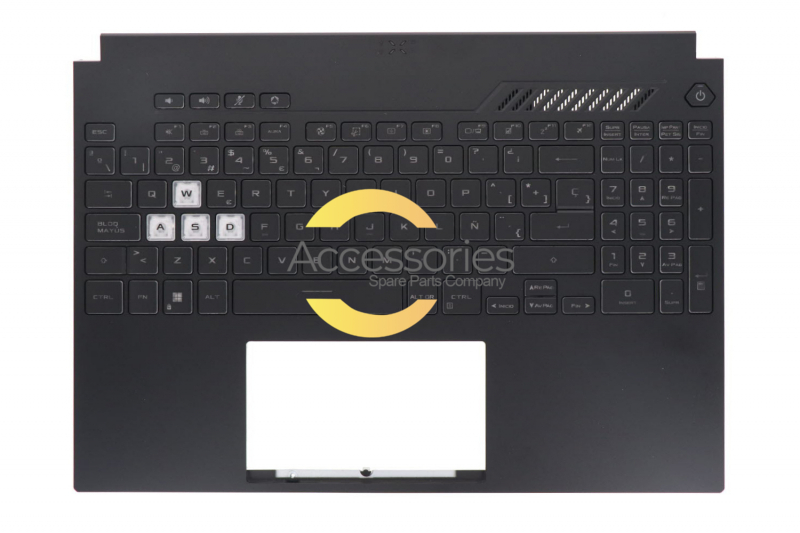 Clavier noir rétroéclairé espagnol TUF Gaming F15 Asus