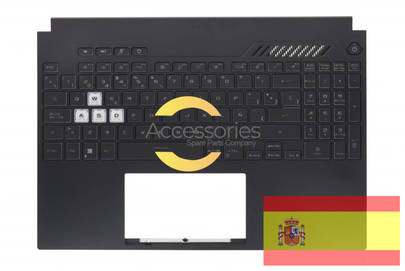 Clavier noir rétroéclairé espagnol TUF Gaming F15 Asus