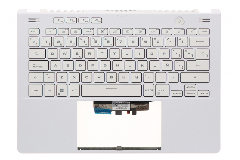 Clavier Asus Zephyrus Blanc QWERTY Espagnol LED