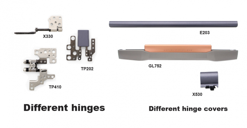 Charnières et cache de charnière pour ordinateur portable Asus