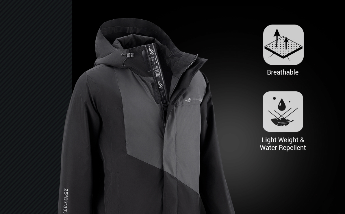 Le ROG Space Windbreaker affirme son appartenance à l'univers du gaming