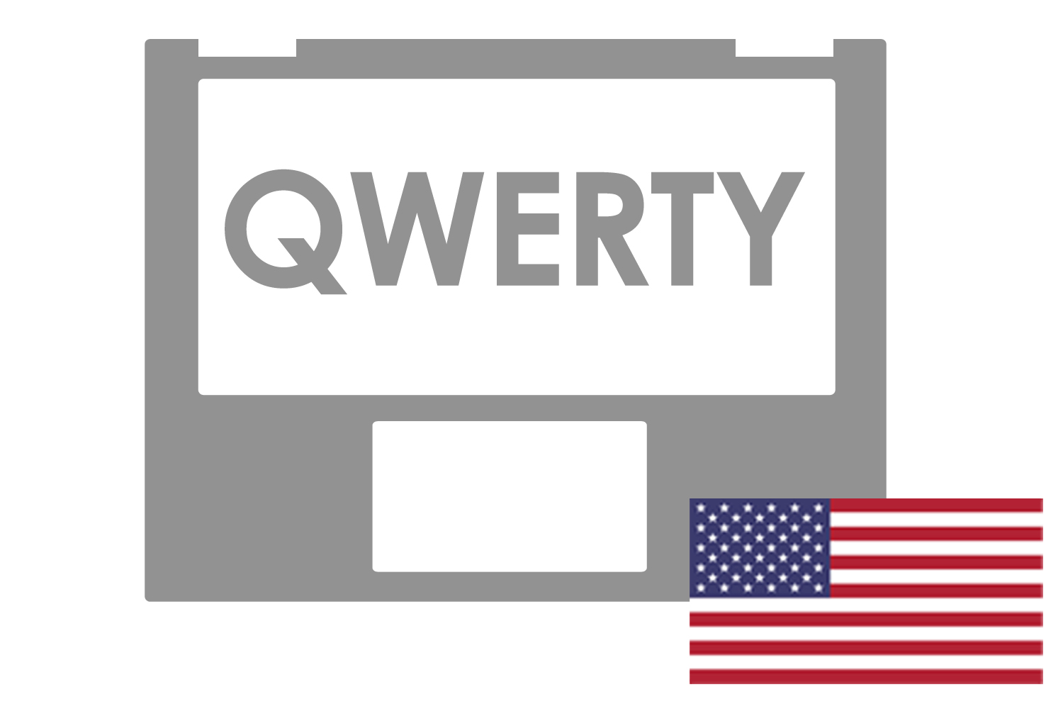Clavier gris QWERTY américain Asus